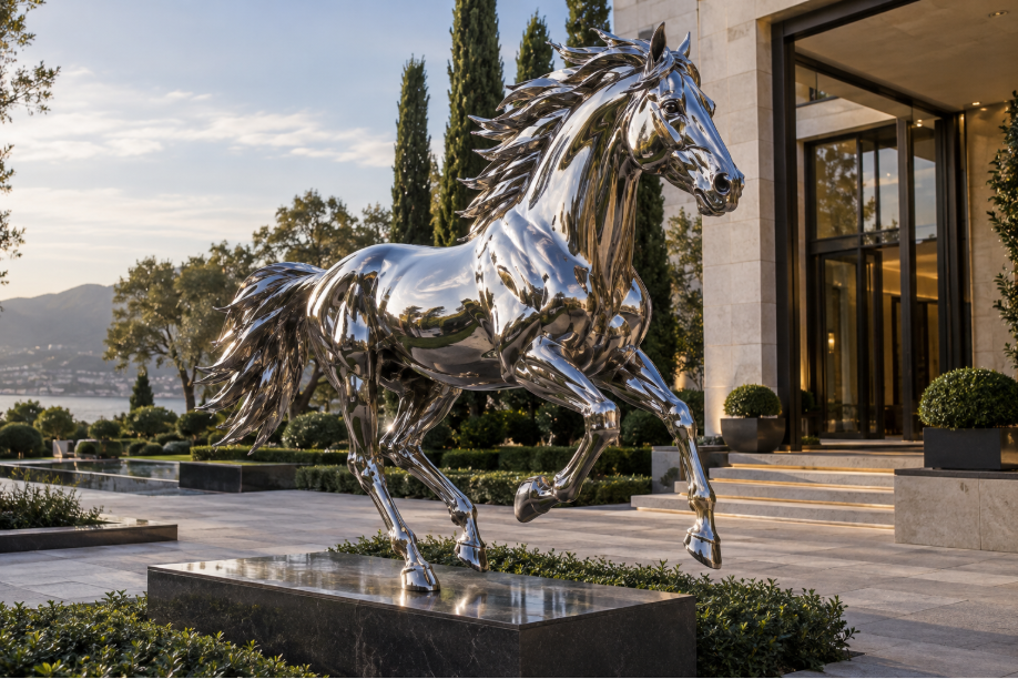 Abstract Stainless Steel Sculpture